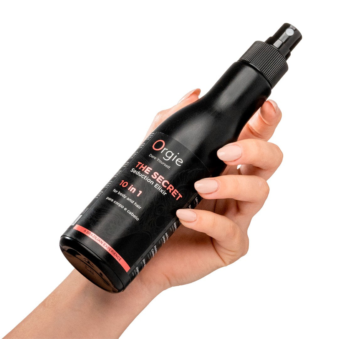 Secret Seduction Elixir 10 in 1 is a moisturising spray lotion enriched with Argan Oil, PantheNol and Coconut Oil that enhanc