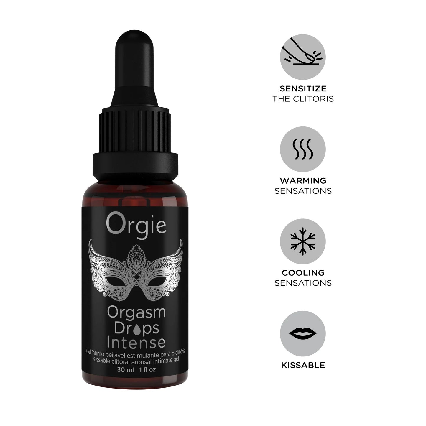 The Orgasmic Bullet combines the Orgasm Drops Intense Clitoral Arousal Gel and a mini bullet with 10 vibration modes to awake