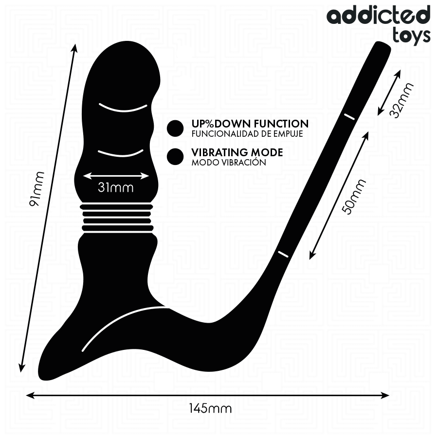 ADDICTED TOYS - ANEL DE PRÓSTATA PARA CIMA E PARA BAIXO - Infernum Store
