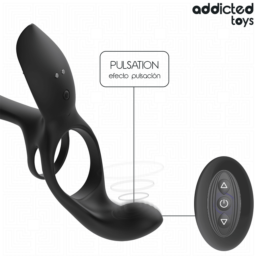 ADDICTED TOYS - ANEL PENIANO DUPLO COM ESTIMULADOR CLITÓRICO - Infernum Store