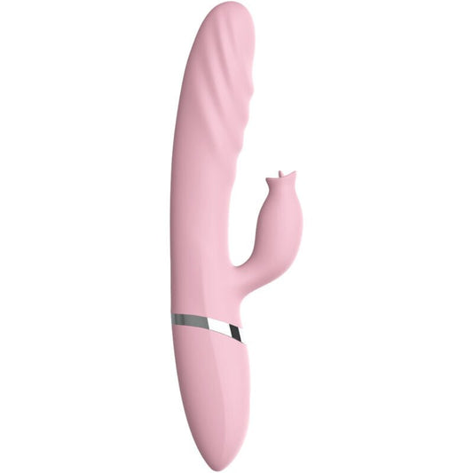 ARMONY - VIBRADOR E THRUSTING COM LÍNGUA DE EFEITO DE CALOR ROSA - Infernum Store