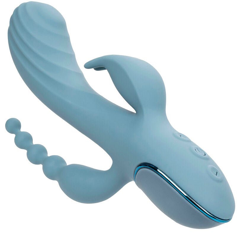 CALEXOTICS - VIBRADOR TRIPLO ECSTASY CINZA - Infernum Store