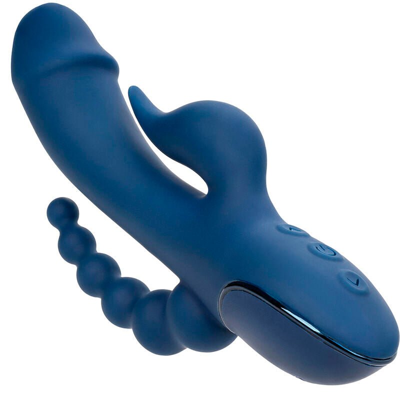 CALEXOTICS - VIBRADOR TRIPLO ORGASM AZUL - Infernum Store