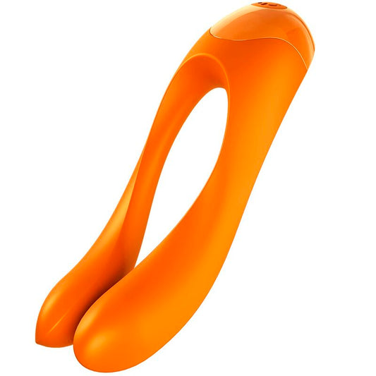 SATISFYER - CANDY CANE FINGER VIBRATOR ORANGE - Infernum Store