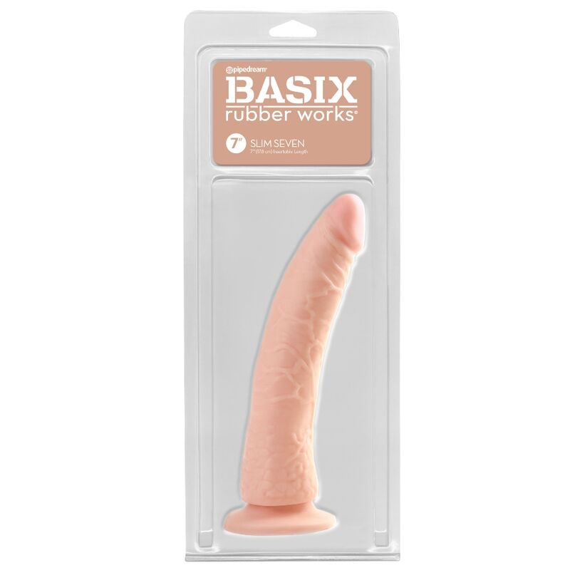 BASIX - JELLY PÊNIS SLIM 19 CM NATURAL - Infernum Store
