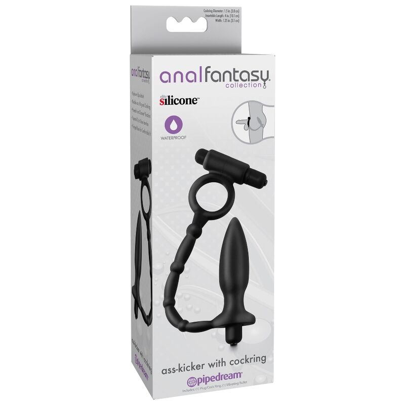 ANAL FANTASY - MINI ESTIMULADOR ANAL COM ANEL E BALA VIBRANTE - Infernum Store
