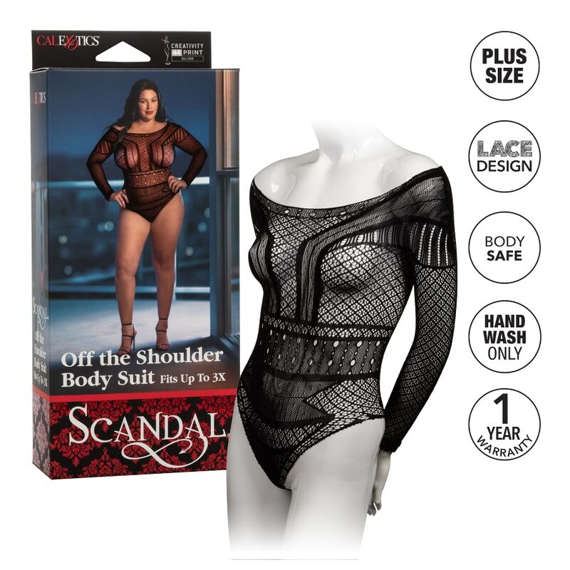 CALEXOTICS - TERNO DE OMBRO SCANDAL PLUS SIZE - Infernum Store