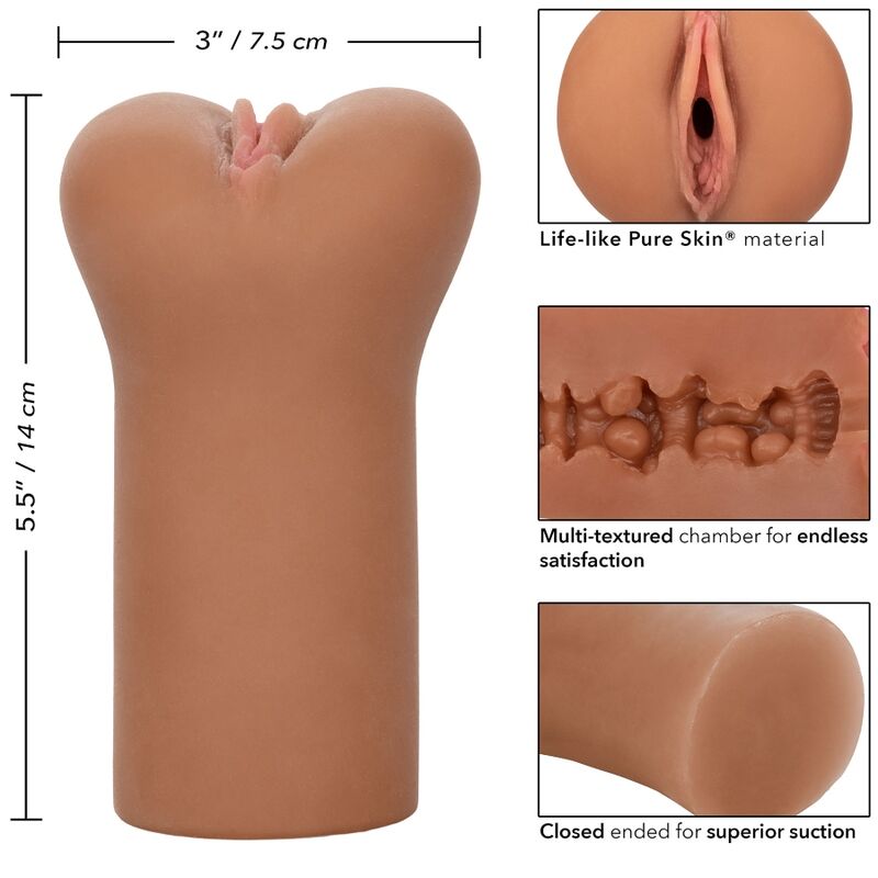 CALEXOTICS - BOUNDLESS VULVA STROKER PELE CARAMELO - Infernum Store