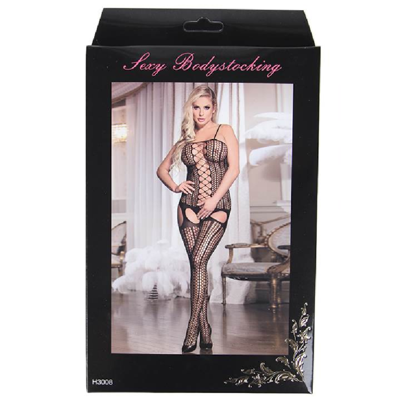 QUEEN LINGERIE - BODYSTOCKING COM ABERTURA S/L - Infernum Store