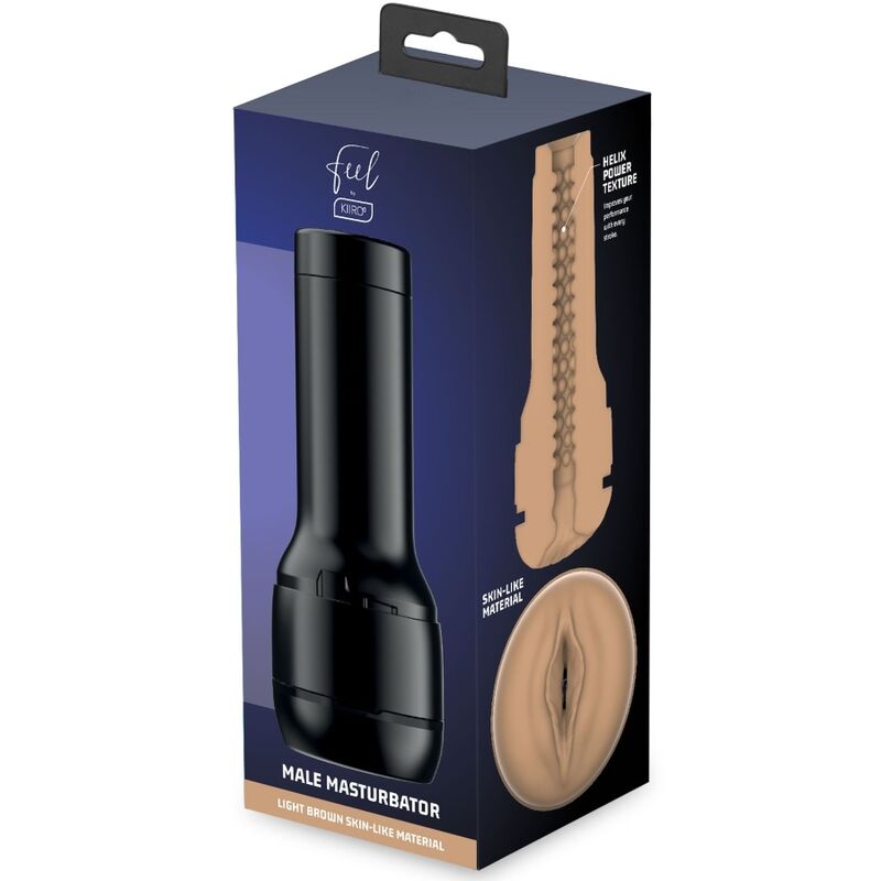KIIROO - ESTIMULADOR MASTURBADOR FEEL STROKER - MARROM CLARO - Infernum Store