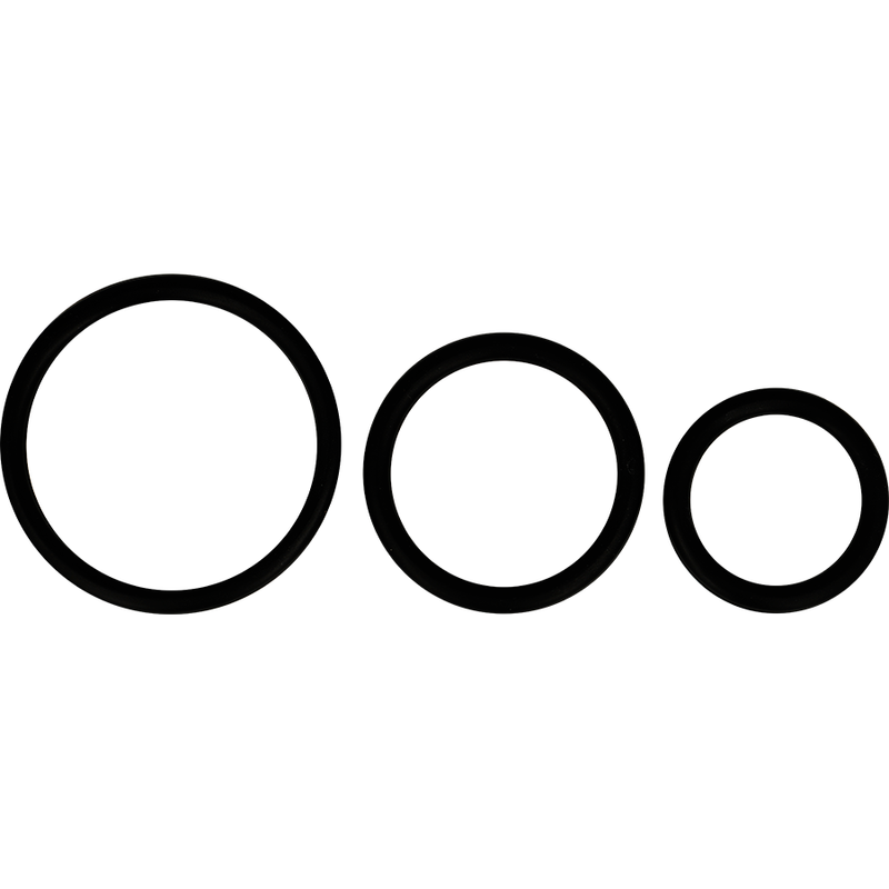 OHMAMA - SET OF 3 BLACK SILICONE RINGS - Infernum Store
