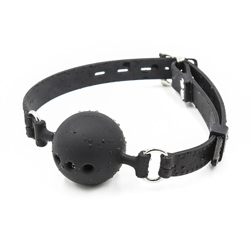 OHMAMA FETISH - MORDAÇA DE BOLA DE SILICONE RESPIRÁVEL TAMANHO M - Infernum Store