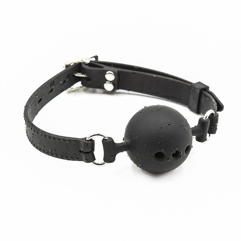 OHMAMA FETISH - MORDAÇA DE BOLA DE SILICONE RESPIRÁVEL TAMANHO M - Infernum Store