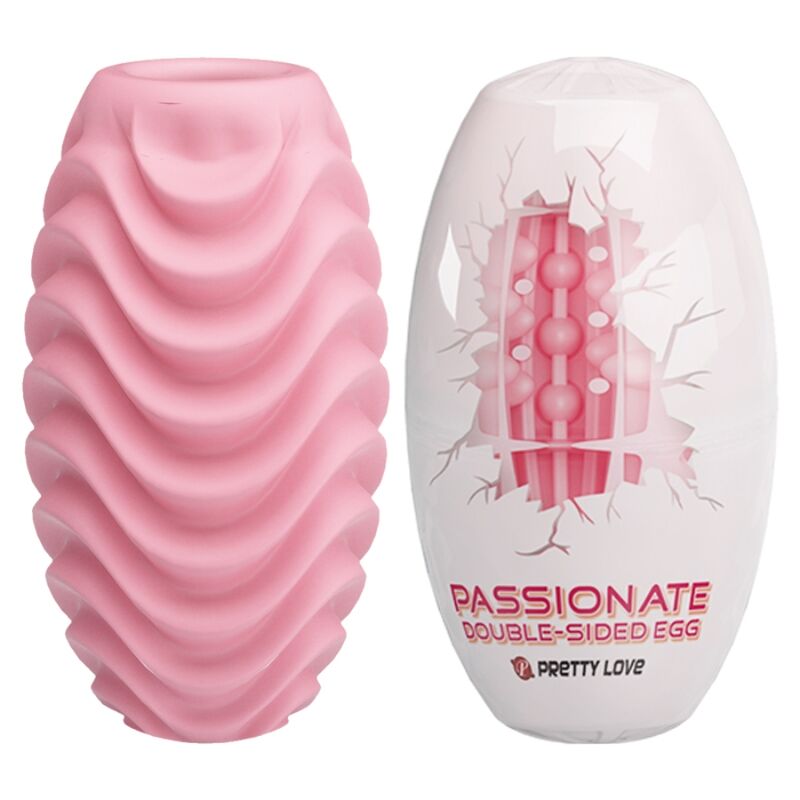PRETTY LOVE - PINK DOUBLE SIDED MASTURBATOR EGG - Infernum Store