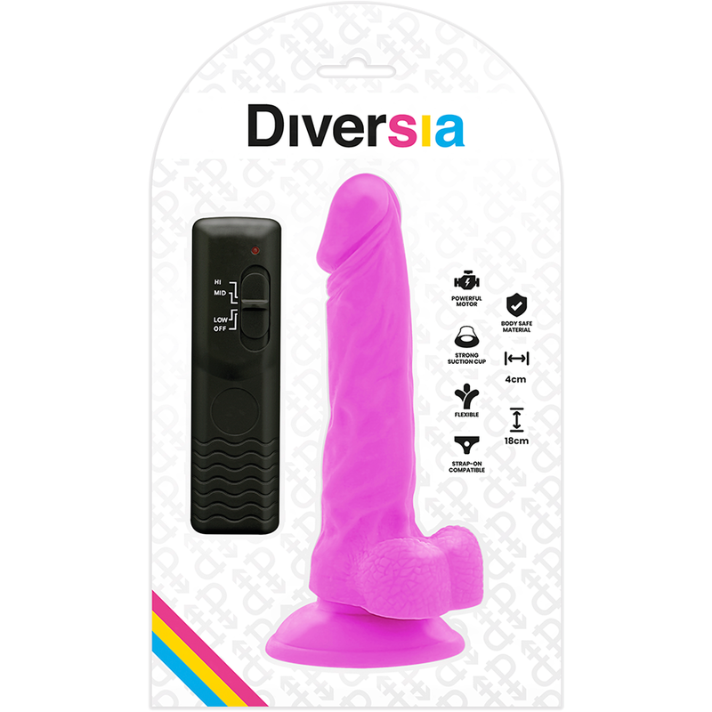 DIVERSIA - FLEXÍVEL VIBRATÓRIO ROXO 18 CM -O- 4 CM - Infernum Store