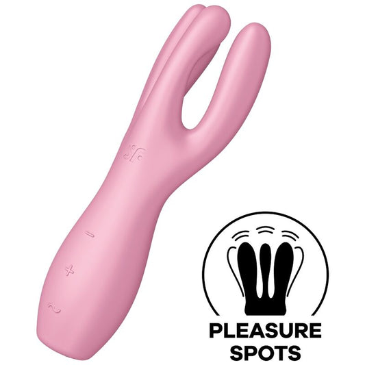 SATISFYER - THREESOME 3 VIBRATOR PINK - Infernum Store