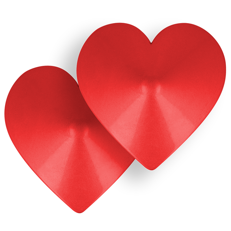 OHMAMA FETISH RED HEART NIPPLE COVERS - Infernum Store