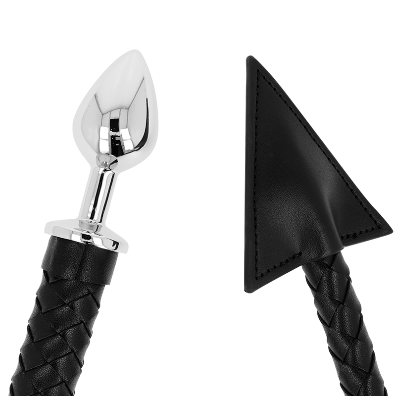 OHMAMA FETISH DEVIL''S CAUDA COURO E METAL PLUG 7 CM - Infernum Store