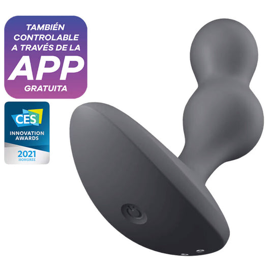SATISFYER - DEEP DIVER VIBRATING PLUG APP GREY - Infernum Store