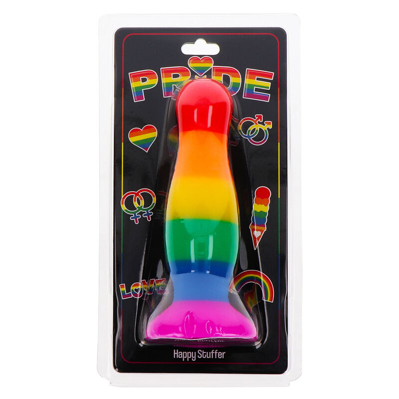 ORGULHO - BANDEIRA LGBT PLUG FELIZ STUFER 12 CM - Infernum Store