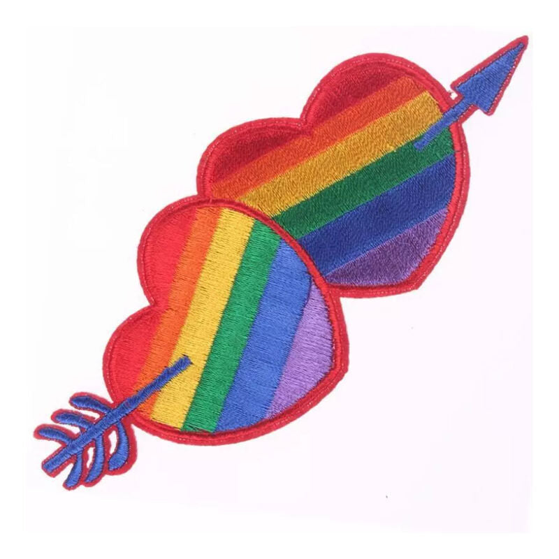 PRIDE - PATCH DE CORAO COM BANDEIRA LGBT - Infernum Store