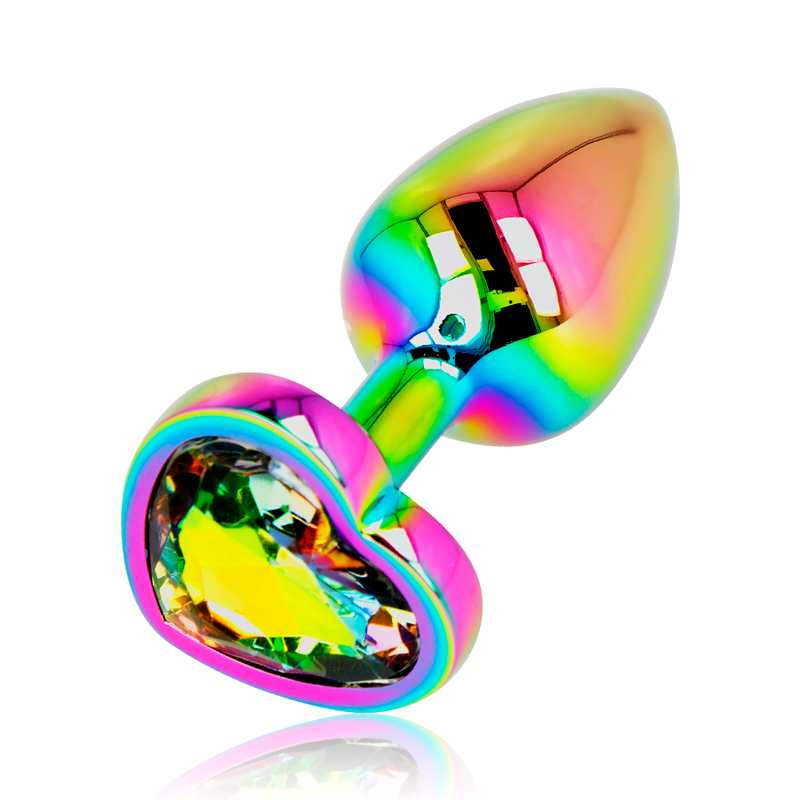 OHMAMA - PLUG ANAL DE CORAÇÃO IRIDESCENTE TAMANHO S - Infernum Store