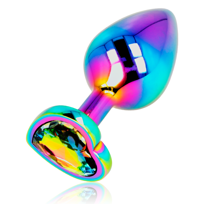 OHMAMA - PLUG ANAL DE CORAÇÃO IRIDESCENTE TAMANHO M - Infernum Store