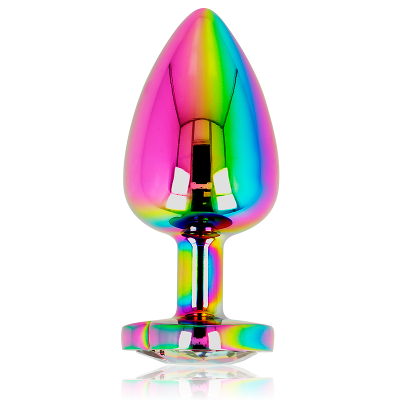 OHMAMA - PLUG ANAL DE CORAÇÃO IRIDESCENTE TAMANHO L - Infernum Store