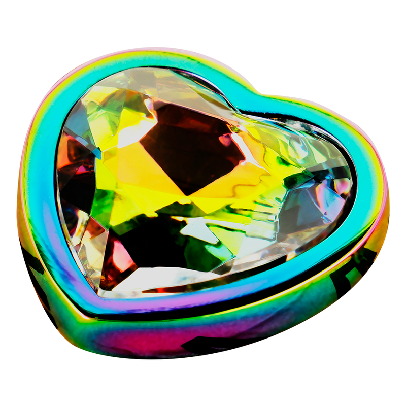OHMAMA - PLUG ANAL DE CORAÇÃO IRIDESCENTE TAMANHO L - Infernum Store