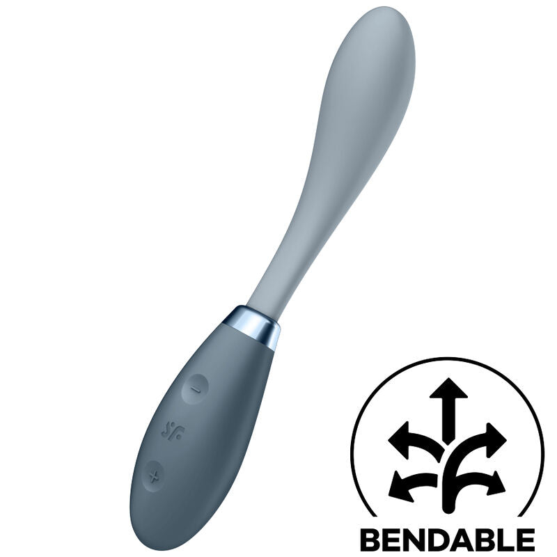 SATISFYER - G-SPOT FLEX 3 MULTI VIBRATOR GREY - Infernum Store