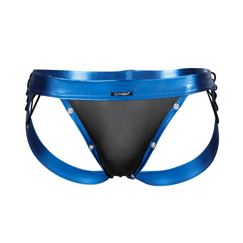 CUT4MEN - JOCKSTRAP DESIRE BLUE COURO L - Infernum Store