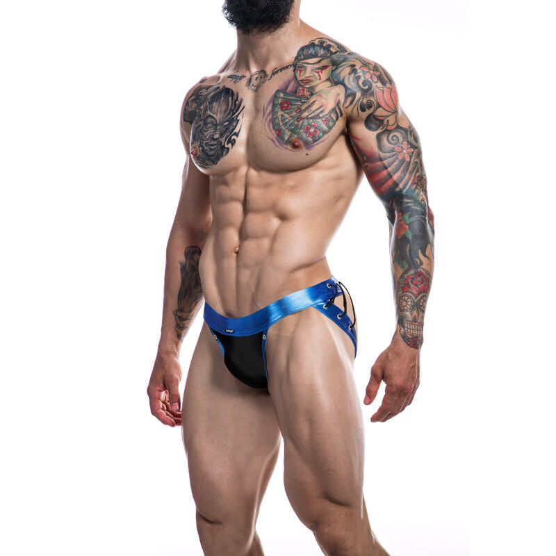 CUT4MEN - JOCKSTRAP DESIRE BLUE COURO L - Infernum Store