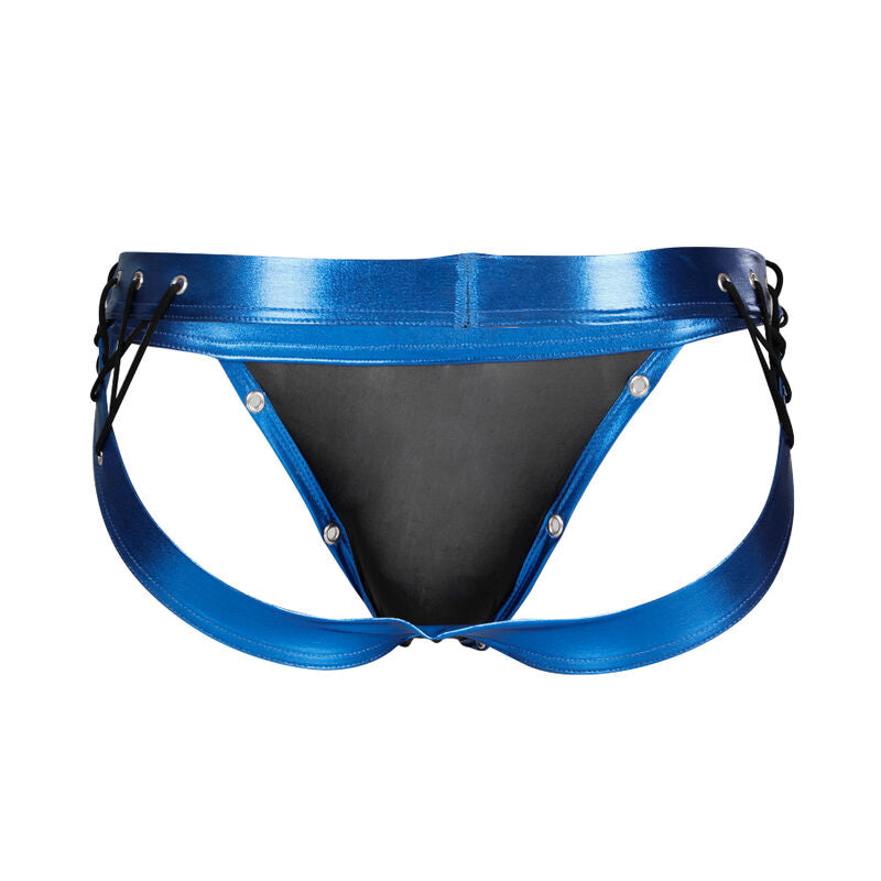 CUT4MEN - JOCKSTRAP DESIRE BLUE COURO L - Infernum Store