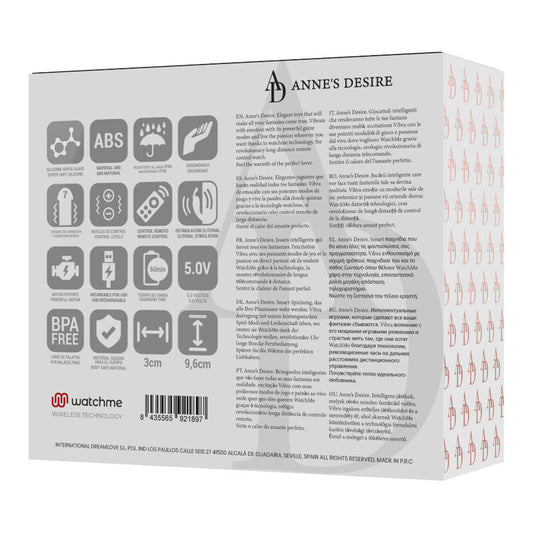 ANNE'S DESIRE - PANTY PLEASURE TECNOLOG A WATCHME PRETO/OURO