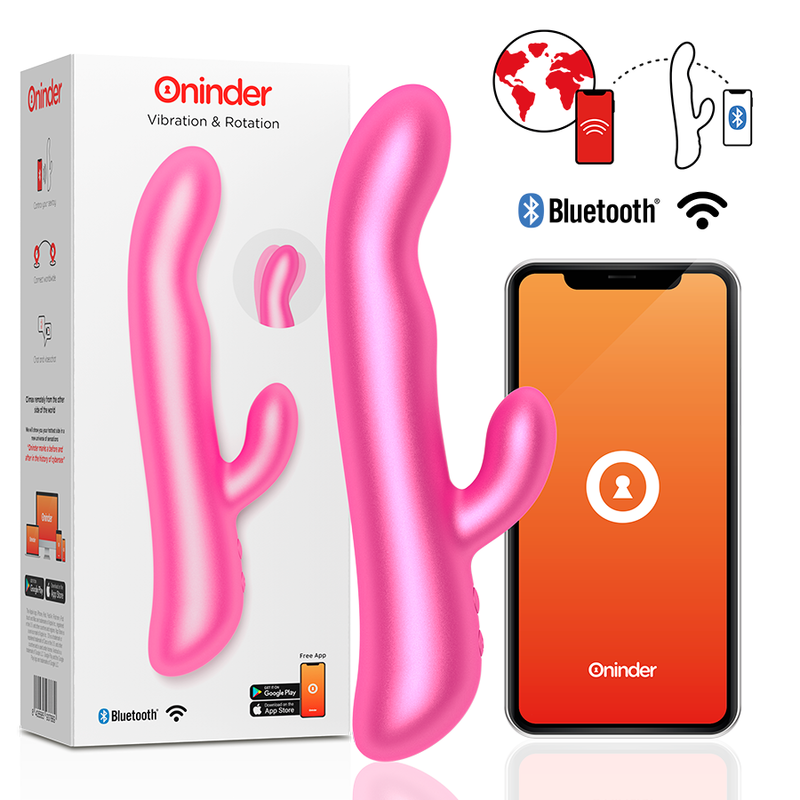 ONINDER - OSLO VIBRATION & ROTATION PINK - FREE APP - Infernum Store