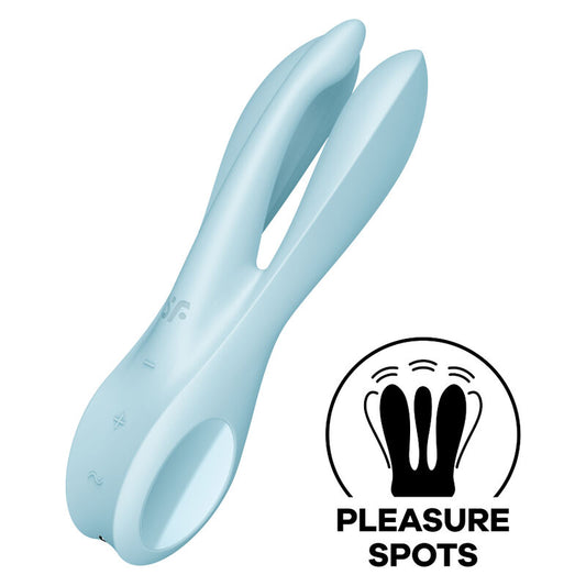 SATISFYER - THREESOME 1 VIBRATOR BLUE - Infernum Store