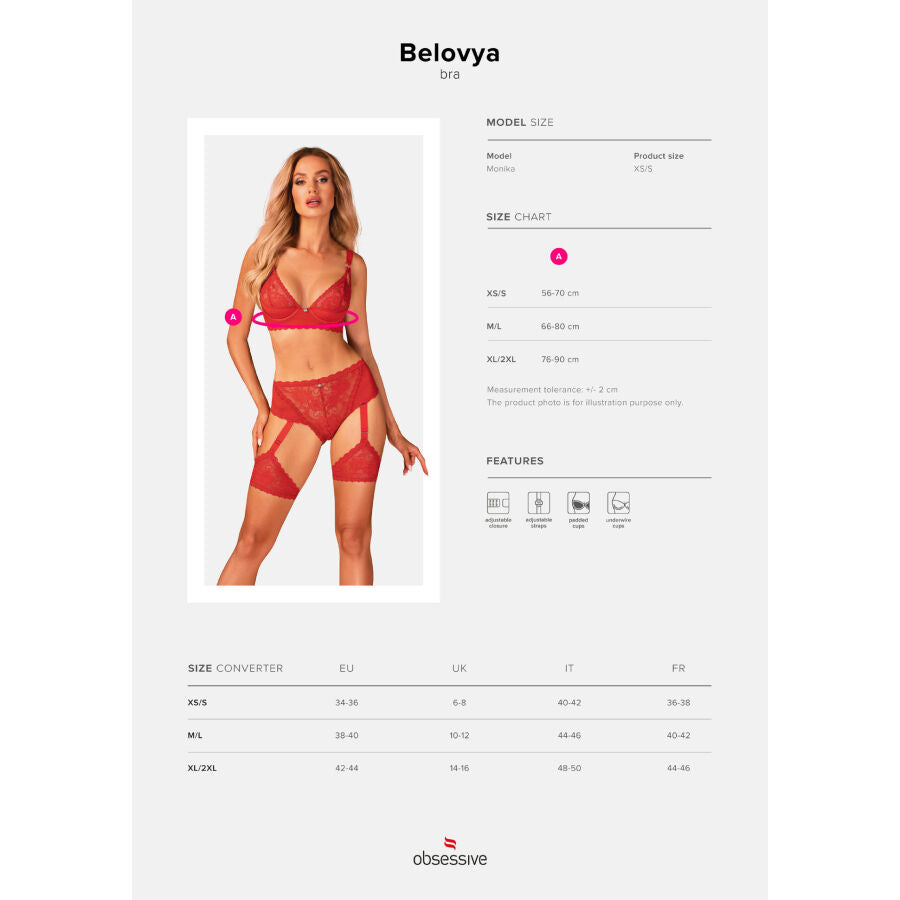 OBSESSIVE - BELOVYA BRA XL/XXL - Infernum Store