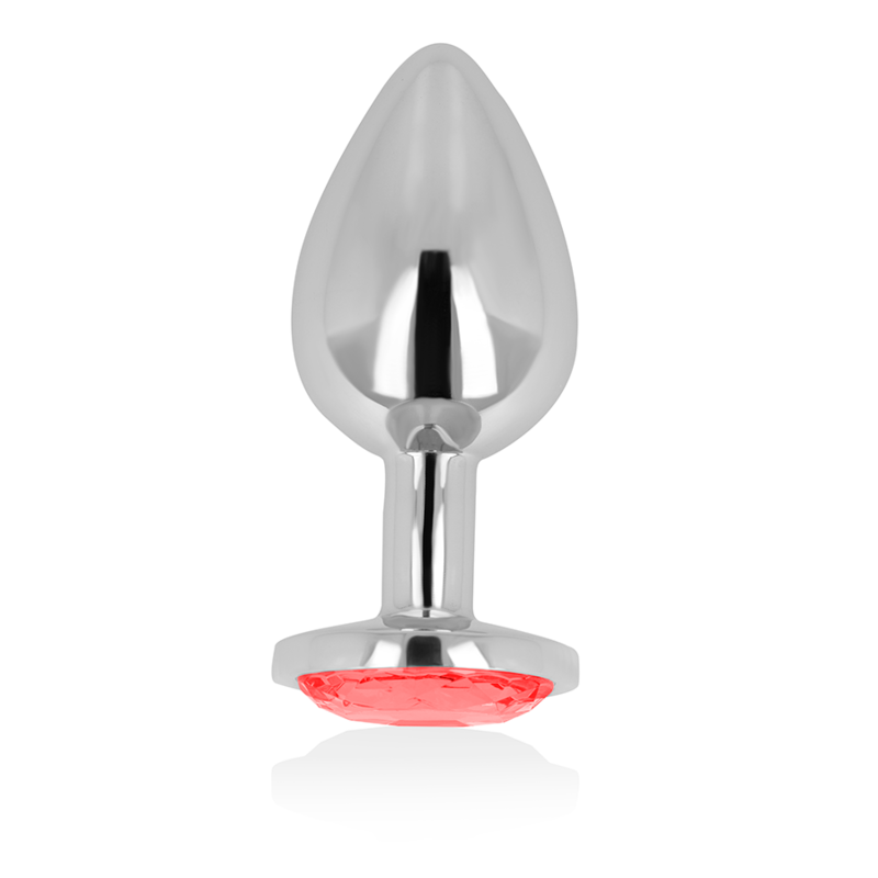 OHMAMA - PLUG ANAL COM CRISTAL VERMELHO 7 CM - Infernum Store
