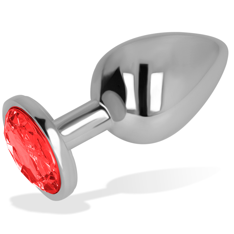 OHMAMA - PLUG ANAL COM CRISTAL VERMELHO 7 CM - Infernum Store