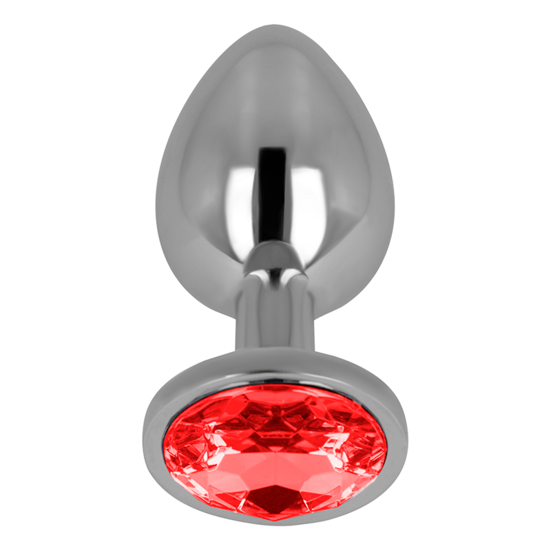 OHMAMA - PLUG ANAL COM CRISTAL VERMELHO 8 CM - Infernum Store
