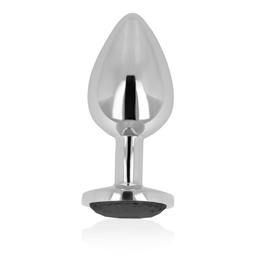 OHMAMA - PLUG ANAL COM CRISTAL PRETO 8 CM - Infernum Store