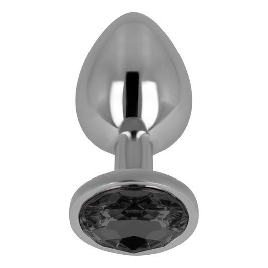 OHMAMA - PLUG ANAL COM CRISTAL PRETO 8 CM - Infernum Store