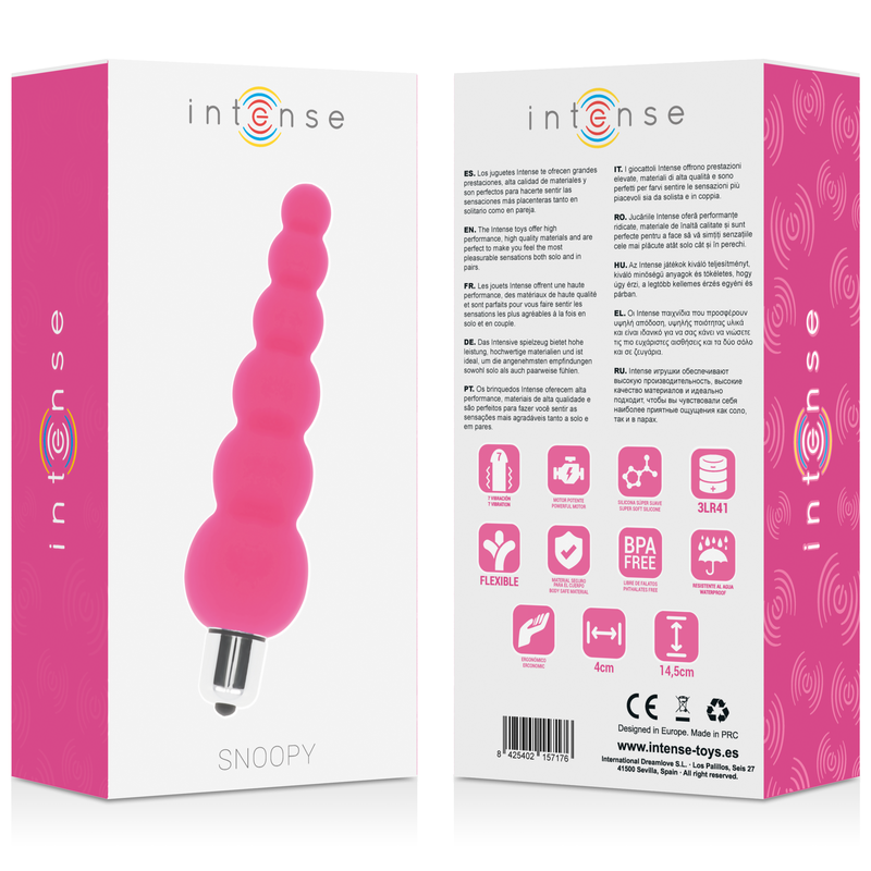INTENSE - SNOOPY 7 VELOCIDADES SILICONE ROSA - Infernum Store