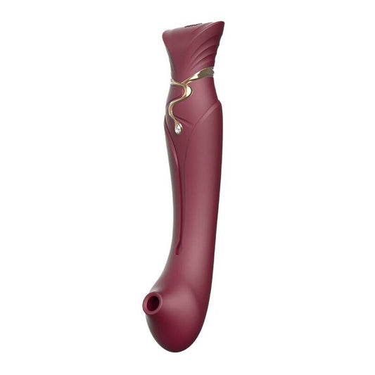 ZALO - QUEEN SET PULSE WAVE CLIT STIM VERMELHO - Infernum Store