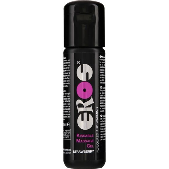 EROS - ÓLEO DE MASSAGEM COM EFEITO CALOR DE MORANGO BEIJVEL 100 ML - Infernum Store
