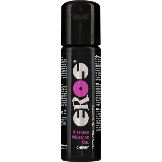 EROS - ÓLEO DE MASSAGEM COM EFEITO CALOR CEREJA BEIJVEL 100 ML - Infernum Store