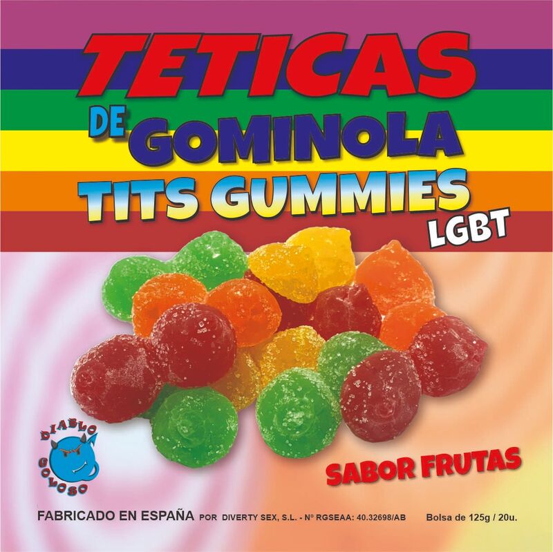 DIABLO GOLOSO - GOMAS DE AÚCAR SORTIDO TEETICS LGTB - Infernum Store