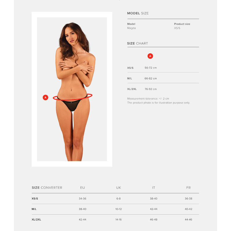 OBSESSIVE - TANGA CELIA NOIR M/L - Infernum Store