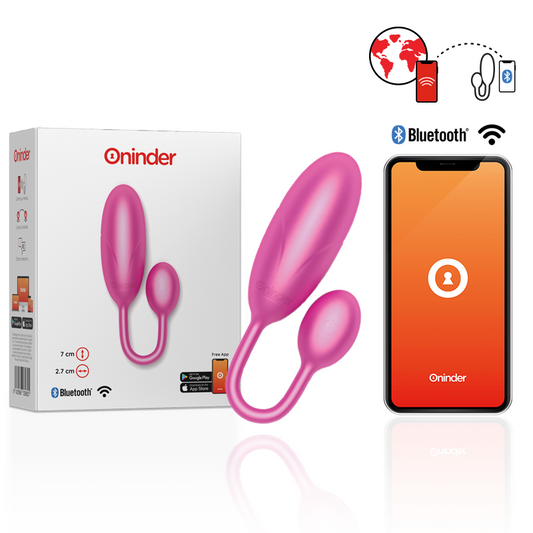ONINDER - DENVER VIBRATING EGG PINK 7 X 2.7 CM FREE APP - Infernum Store