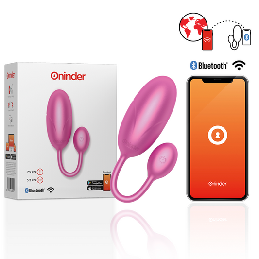 ONINDER - TOKYO VIBRATING EGG PINK 7.5 X 3.2 CM FREE APP - Infernum Store